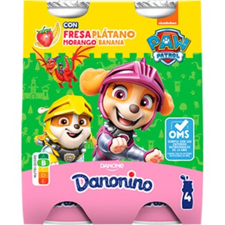 Danonino para Beber Morango e Banana Pack 4 unidades embalagem 100 g