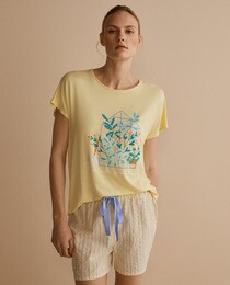 Haut de pyjama femme avec imprimé