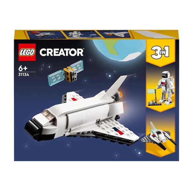 Juguete de Construcción Lanzadera Espacial y Nave Espacial o Figura de Astronauta LEGO Creator 3 en 1