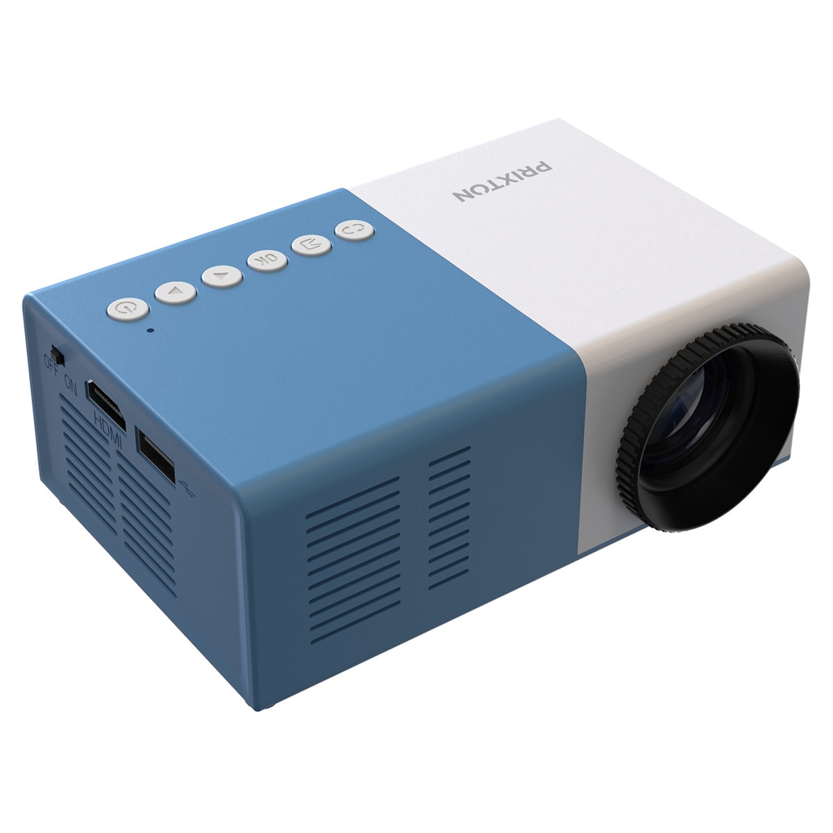 Prixton - Proyector portátil Prixton Cinema Mini azul-blanco.