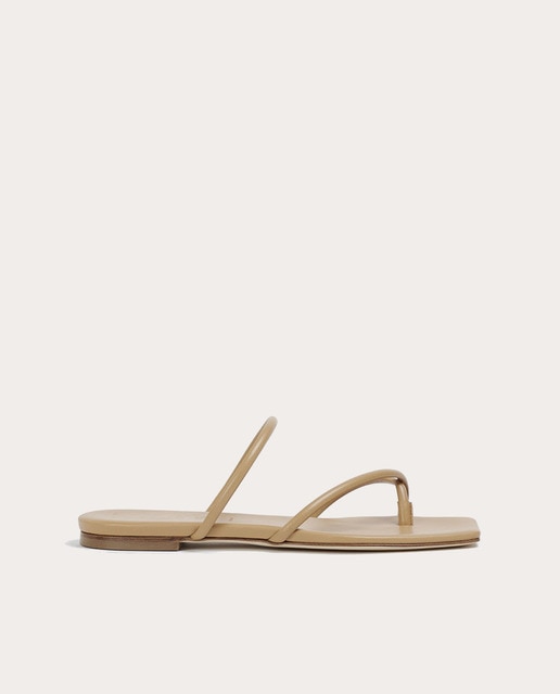Sandalias planas Mina de piel