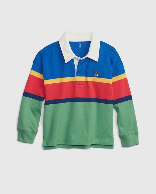 Polo de niño manga larga con estampado