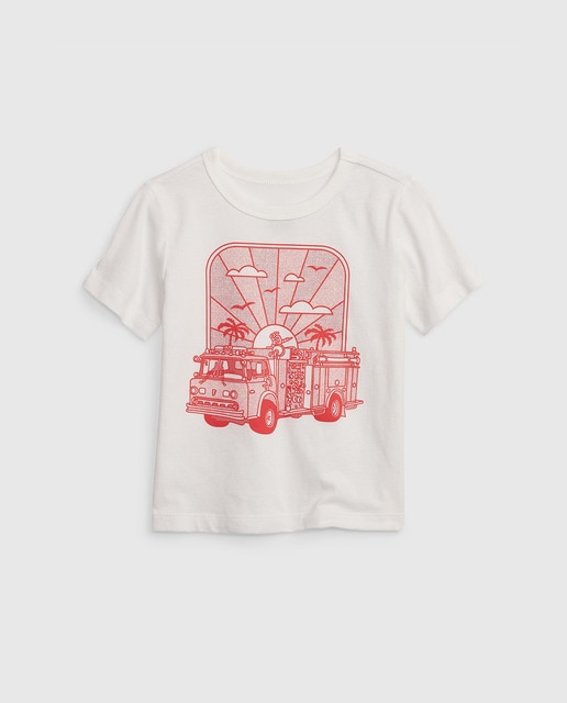 Camiseta de niño manga corta con estampado frontal