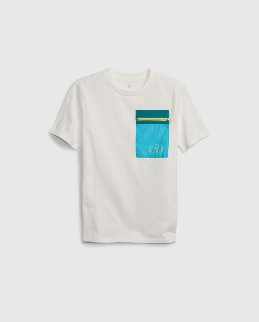 Camiseta de niño manga corta con bolsillo