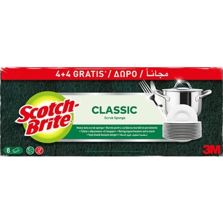 Scotch-Brite Esfregão Fibra Verde embalagem 4 unidades