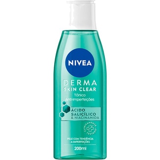 Nivea Tónico de Limpeza Facial Derma Skin Clear embalagem 200 ml