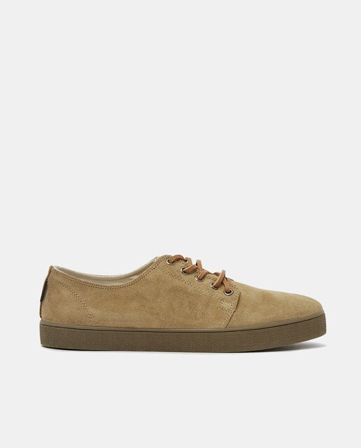Higby men's low-top waterproof suede trainers with vulcanised sole