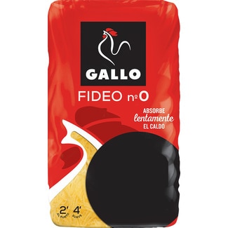 Fideo gallo N.0 absorbe lentamente el caldo GALLO