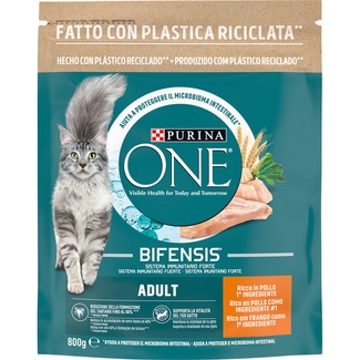 PURINA ONE Adult pienso para gatos adultos con pollo y cereales integrales envase 800 g