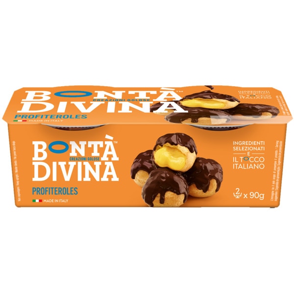 Sobremesa de Profiteroles Pack 2 unidades embalagem 90 g