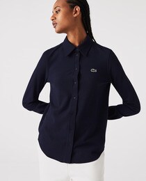 Lacoste women's cotton piqué shirt with French collar
