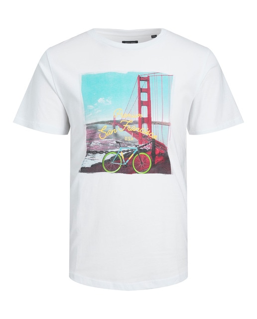 Camiseta manga corta print paisaje de hombre