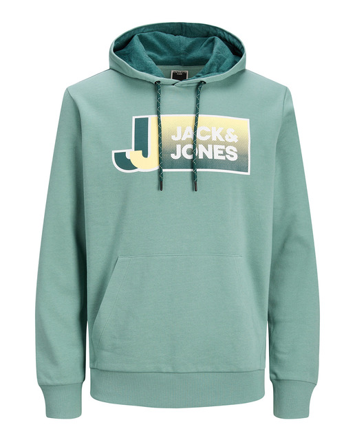 Sudadera con capucha print de hombre