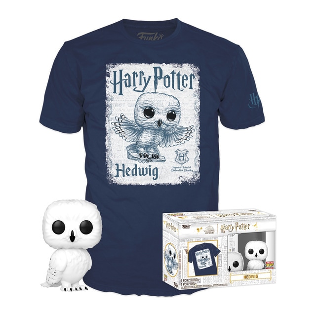 Pack Funko y Camiseta Harry Potter Hedwig.