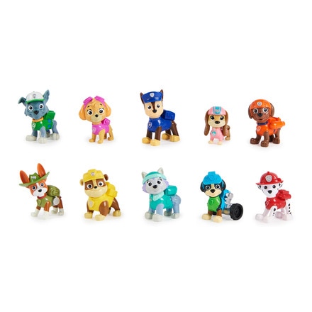Pack con 10 figuras de acción Paw Patrol  coleccionables
