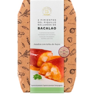 Club del Gourmet 4 Pimentos de Piquillo Recheados de Bacalhau embalagem 250 g