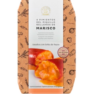 Club del Gourmet 4 Pimentos de Piquillo Recheados de Marisco embalagem 250 g