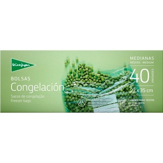 El Corte Inglés Sacos de Congelação 22X35cm embalagem 40 unidades