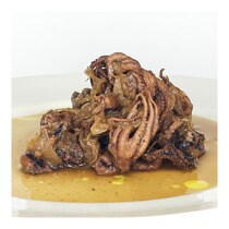 Petits poulpes aux oignons,100 % artisanal Pibernat
