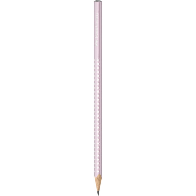 Lápiz de grafito Sparkle Faber-Castell rosa metálico.