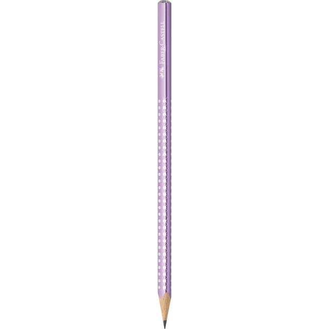 Lápiz de grafito Sparkle Faber-Castell violeta metálico.