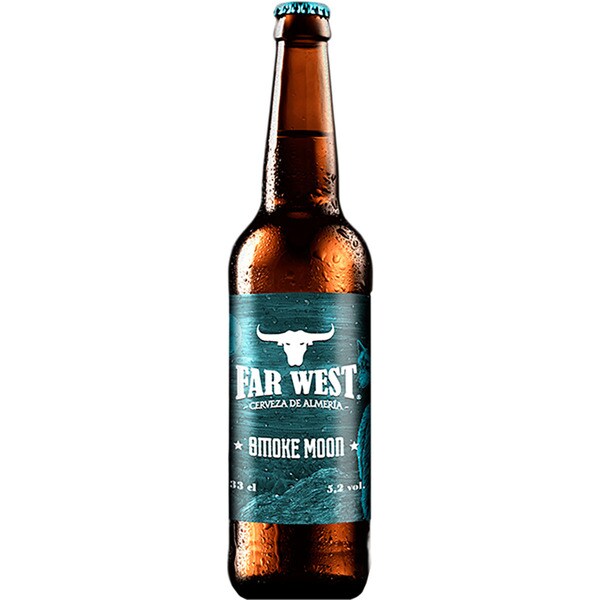 precios Far West Cerveza Rubia Ahumada Artesana Smooke Moon De Almería Botella 33 Cl en Hipercor