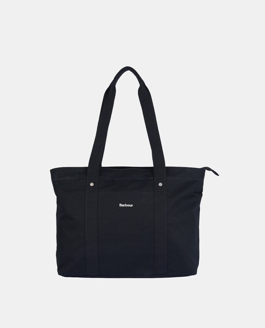 Plain-coloured black shoulder bag