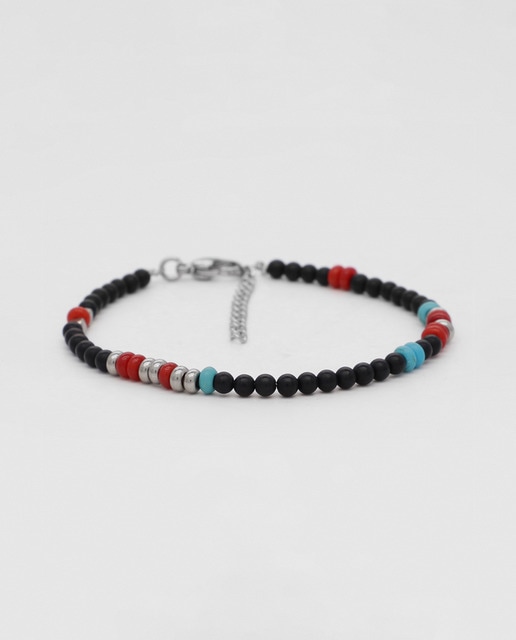 Pulsera ajustable perlas negras