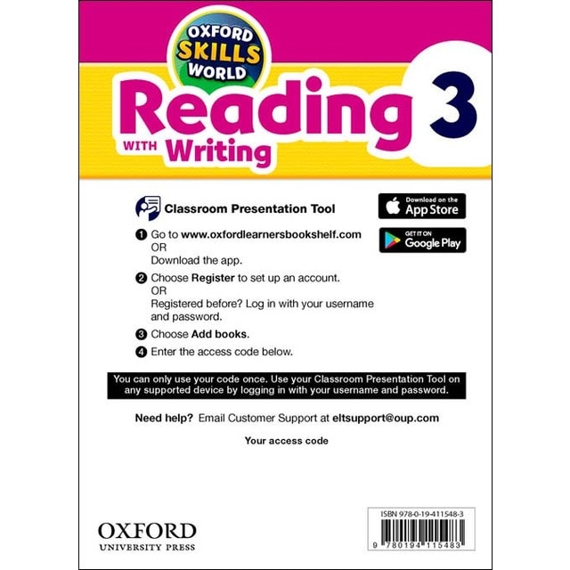 Oxford Skills World: Reading & Writing 3. Classroom Presentation Tool Access Card