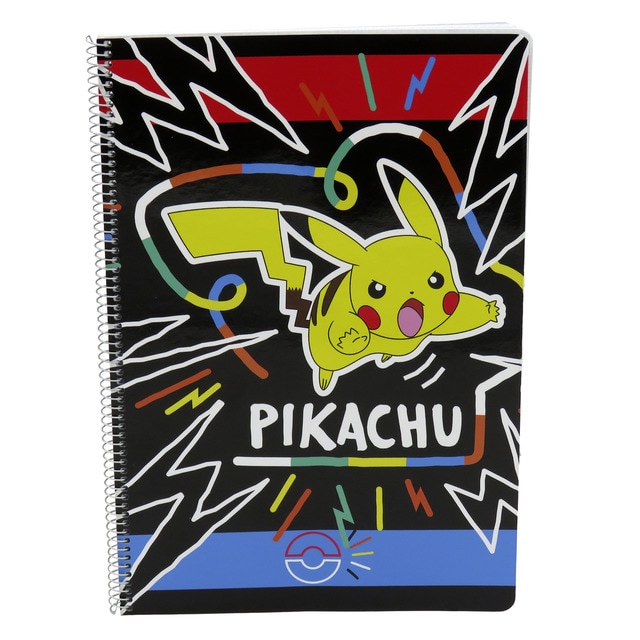 Cuaderno folio 80 hojas Pokémon Colorful Collection CyP Brands negro con estampado multicolor