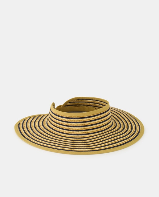 Visera enrollable de rayas bicolor con vivos a tono