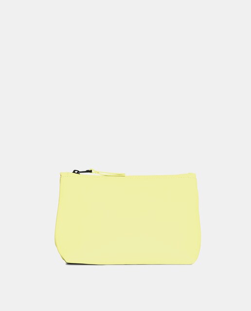 Small yellow water-resistant toiletry bag