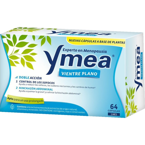 Menopausia Vientre plano doble acción Box 64 Kapseln control de los sofocos y el hinchazón abdominal