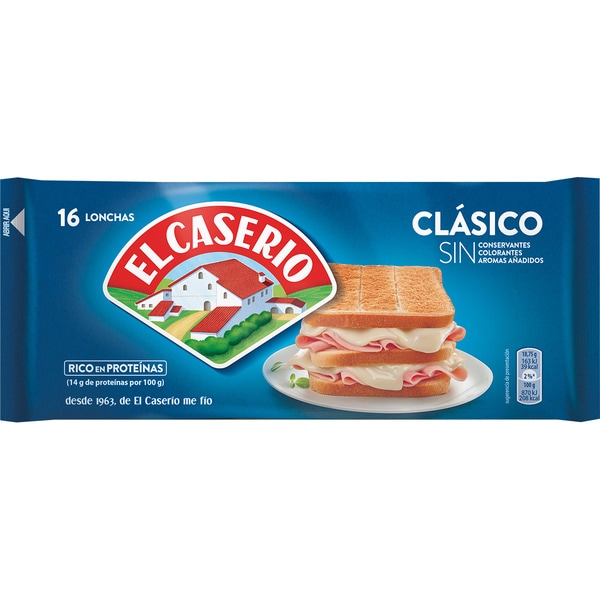 EL CASERIO queso fundido clásico en lonchas 16 unidades envase 300 g