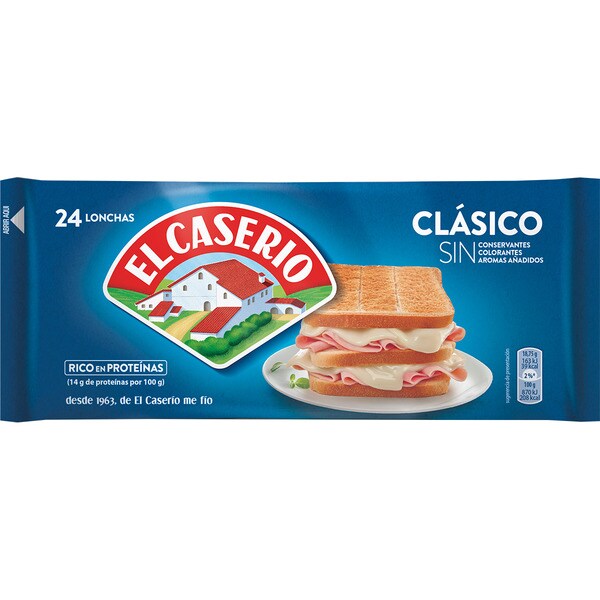 EL CASERIO queso fundido clásico en lonchas 24 unidades envase 450 g