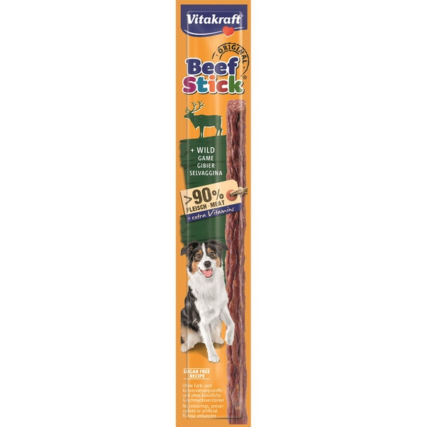 Beef Stick snack en stick para perros con carne de caza envase 12 g