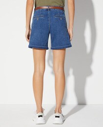 Bermuda femme en jean avec ceinture