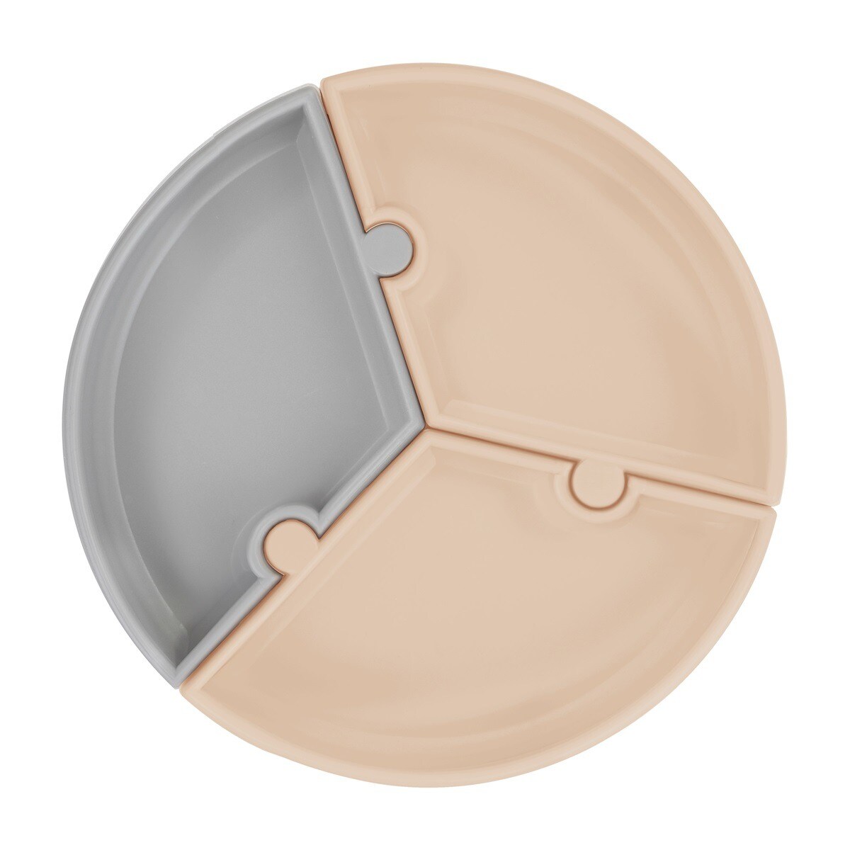 Imagem 0 de Prato Puzzle - Bubble Bege e Cinza