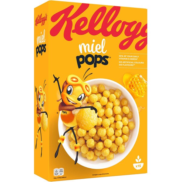 KELLOGG'S MIEL POPS cereales de desayuno paquete 400 g