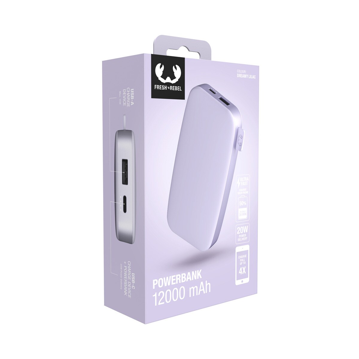 Powerbank 12000 mAh - Dreamy Lilac 5