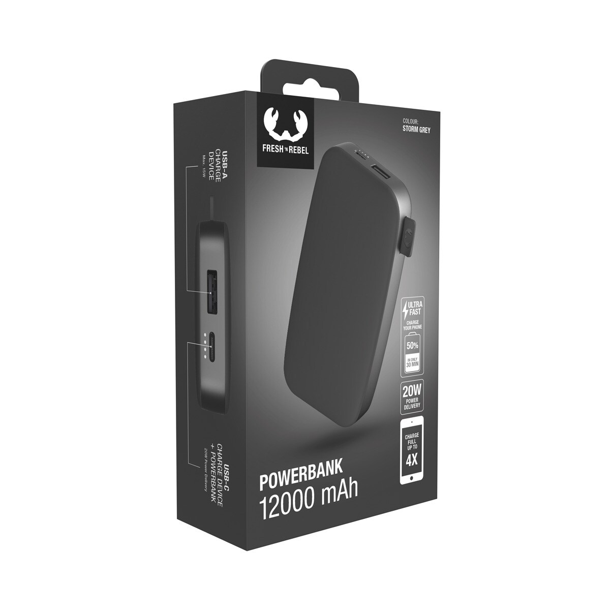 Powerbank 12000 mAh - Storm Grey 5
