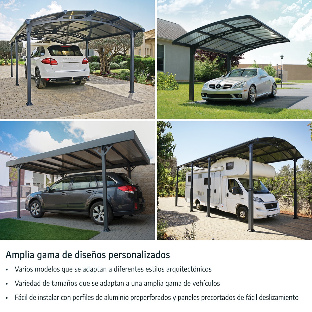 Cochera Aluminio Arizona Breeze Gris oscuro-18