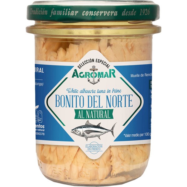 AGROMAR bonito del norte al natural tarro 140 g neto escurrido
