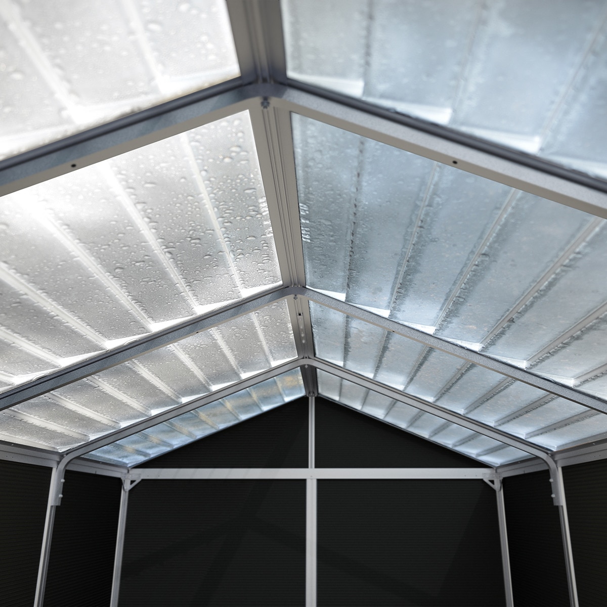 Caseta policarbonato+aluminio Rubicón 185 x 154 cm Gris oscuro-6
