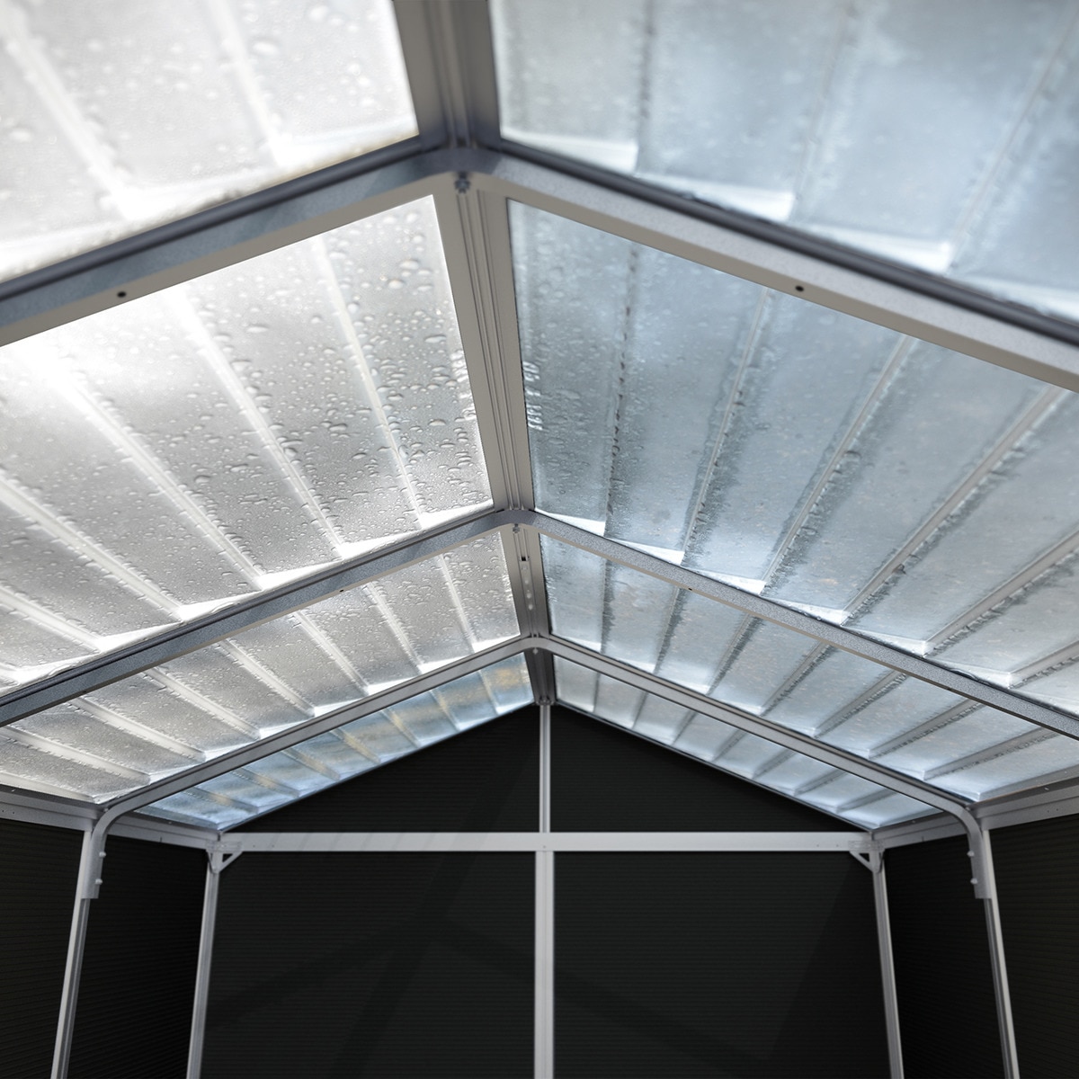 Caseta policarbonato+aluminio Rubicón 185 x 229 cm Gris oscuro-10