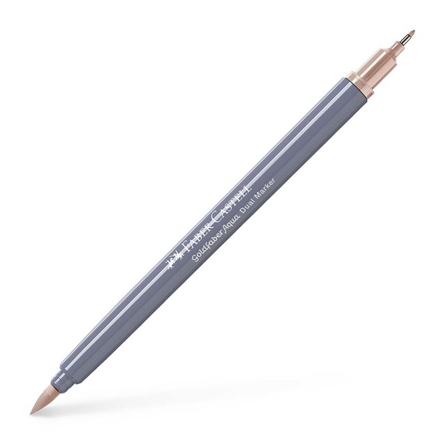 Rotulador Goldfaber aqua dual marker doble punta tinta acuarelable Faber-Castell albaricoque.