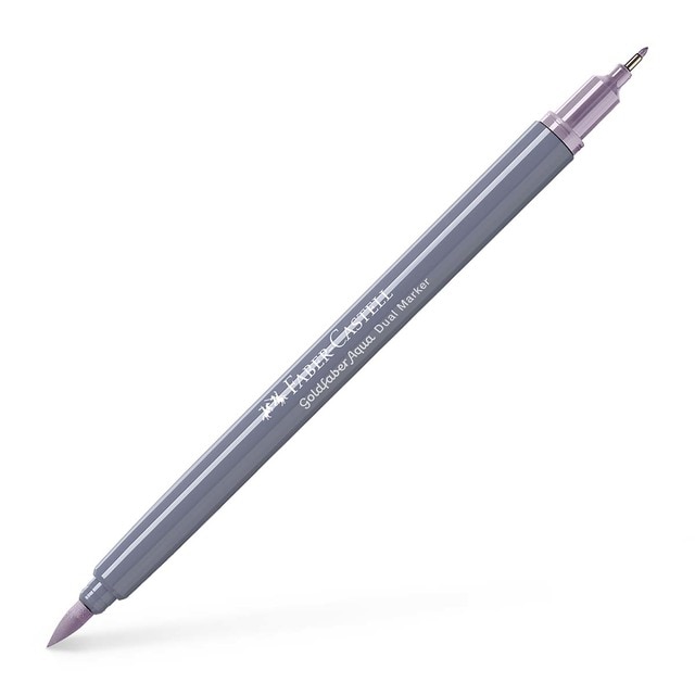 Rotulador Goldfaber aqua dual marker doble punta tinta acuarelable Faber-Castell jacinto.