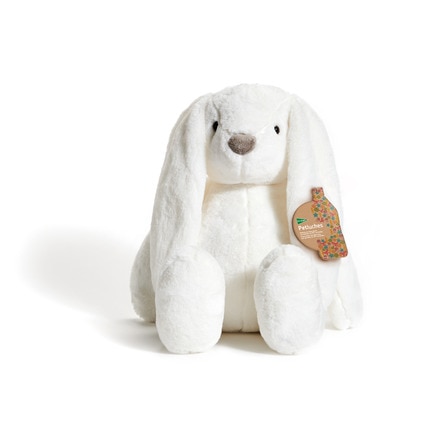 Conejo blanco grande de peluche sostenible 50 cm 