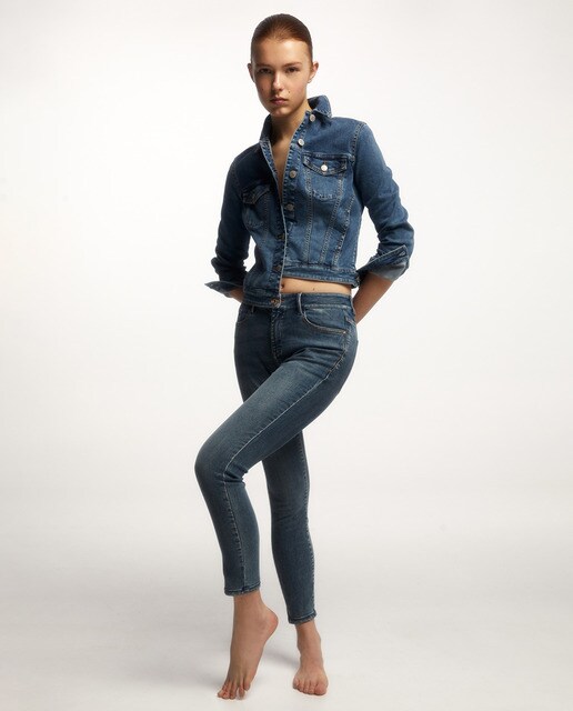 Denim trucker jacket