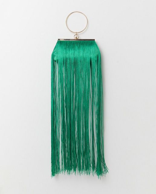 Bolso mano flecos